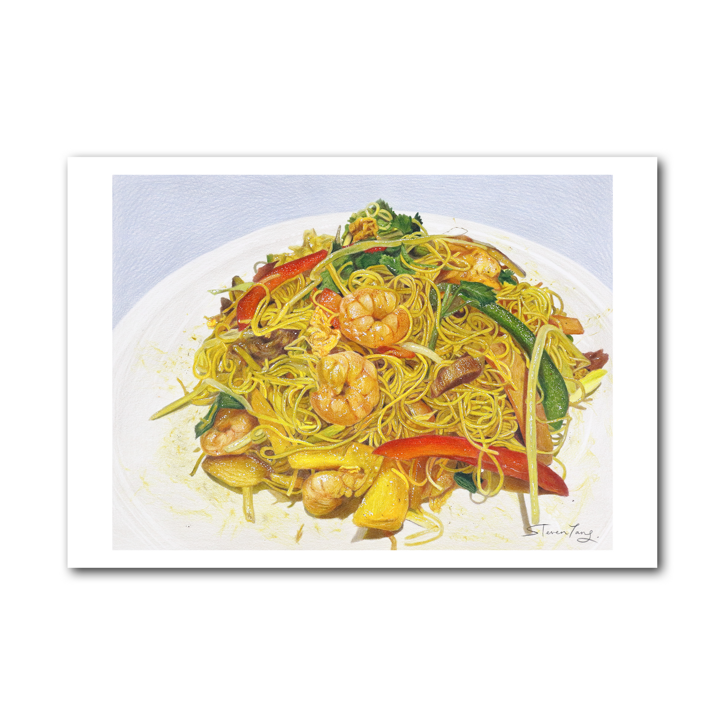Postcard - Singaporean Fried Rice Vermicelli
