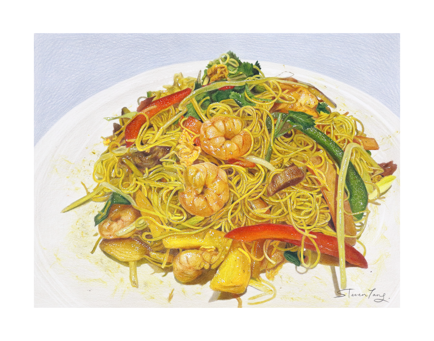 "星洲炒米 Singaporean Fried Rice Vermicelli" - 限量簽名印刷版畫 Signed Limited Edition Art Print